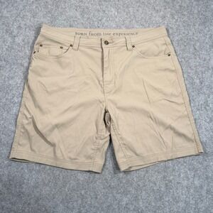 Prana Khaki Beige Brion II Flat Front Outdoor Chino Shorts Men's Size 38
